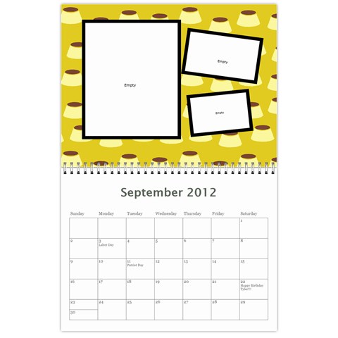 2012 Calendar Friends By Rose Sep 2012