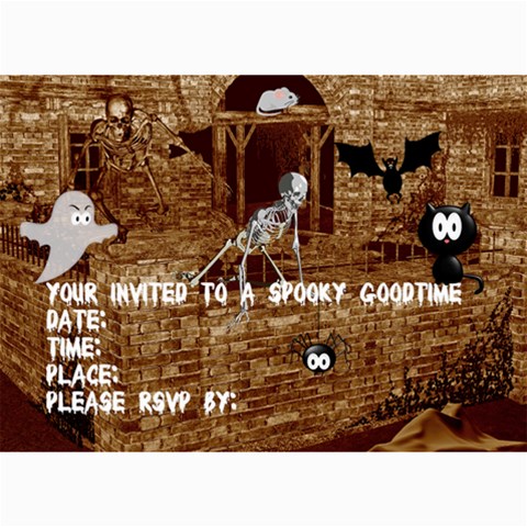 Halloween Party  Invitation By Kim Blair 7 x5  Photo Card - 2