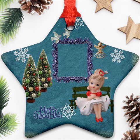 Lantern Girl 2024 Christmas Ornament 2 Side By Ellan Back