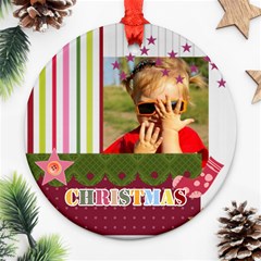 Merry christmas - Ornament (Round)