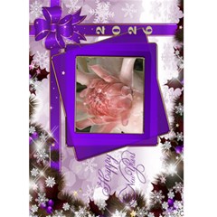 New Year Greeting 5x7 Card (Purple) - Greeting Card 5 x 7 New Year Greeting 5x7 Card (Purple) - Greeting Card 5 x 7