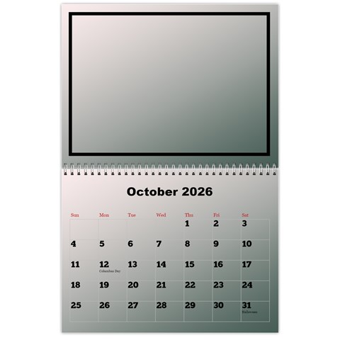 Classic 2026 Calendar (large Numbers) By Deborah Oct 2026