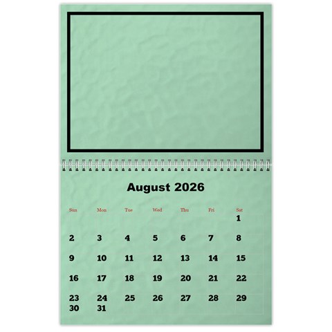 Classic 2026 Calendar (large Numbers) By Deborah Aug 2026