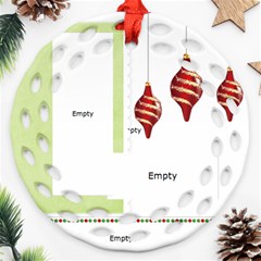 merry christmas - Ornament (Round Filigree)