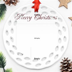 merry christmas - Ornament (Round Filigree)