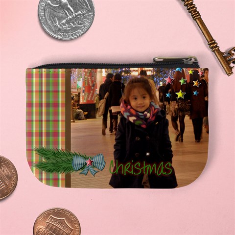 Christmas Mini Coin Purse By Angel Back