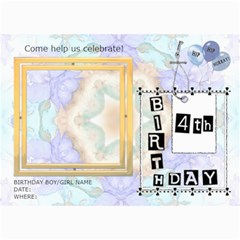 4th Birthday Party 5x7 Invitation - 5 x 7 Photo Cards 4th Birthday Party 5x7 Invitation - 5 x 7 Photo Cards