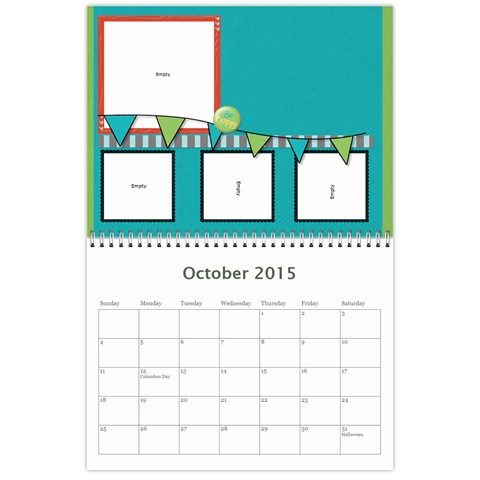 2015 Family Calendar By Martha Meier Oct 2015