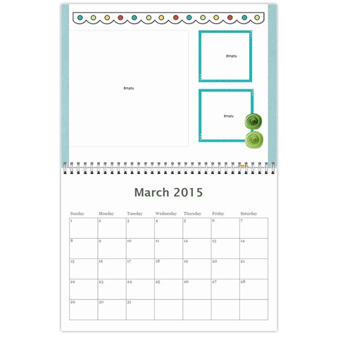 2015 Family Calendar By Martha Meier Mar 2015