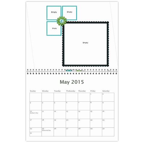 2015 Family Calendar By Martha Meier May 2015