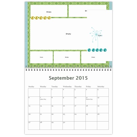 2015 Family Calendar By Martha Meier Sep 2015