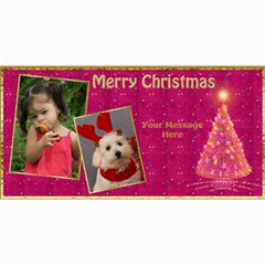 Cherry Red Christmas 4x8 Photo Card