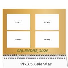 Memories In Gold 2026 (any Year) Calendar
