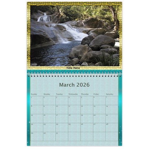 Memories In Gold 2026 (any Year) Calendar By Deborah Mar 2026
