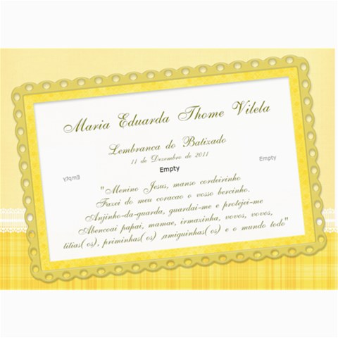 Tag Batizado Duda By Fernanda 7 x5  Photo Card - 5