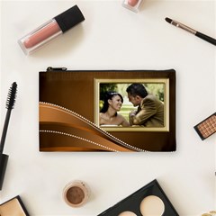 Golden Small Cosmetic Bag