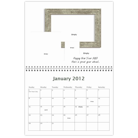 Calender Project 2012 By Juliana Gunardi Jan 2012