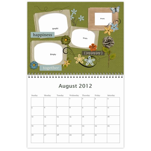 Calender Project 2012 By Juliana Gunardi Aug 2012