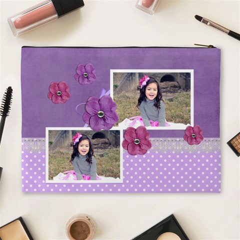 Cosmetic Bag (xl) : Lavander Dreams By Jennyl Back