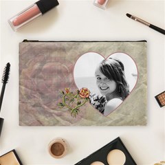 Vintage Rose Large Cosmetic Bag - Cosmetic Bag (Large) Vintage Rose Large Cosmetic Bag - Cosmetic Bag (Large)