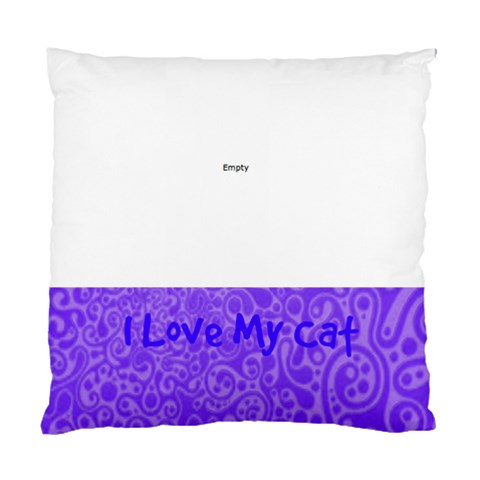 Purple Cat Pillow By Patricia W Front