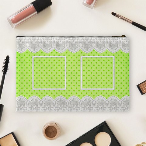 Lime And Lace Large Cosmetic Bag By Deborah Back