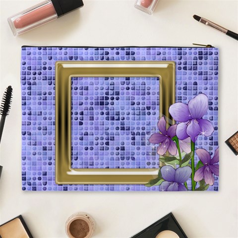 Little Violets Xl Cosmetic Bag By Deborah Back