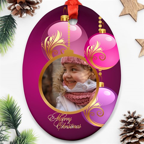 Christmas Oval Ornament 2 (2 Sided) By Deborah Back