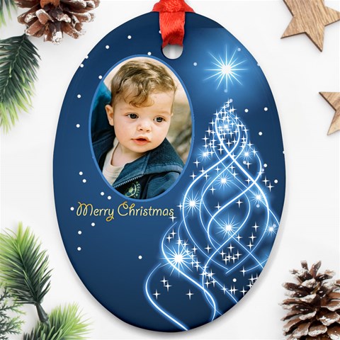 Christmas Oval Ornament 3 (2 Sided) By Deborah Back
