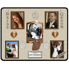 Just Married Medium Fleece Blanket - 60  x 50  Fleece Blanket (Medium)