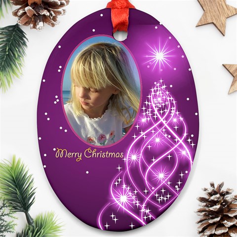 Christmas Oval Ornament 4 (2 Sided) By Deborah Front