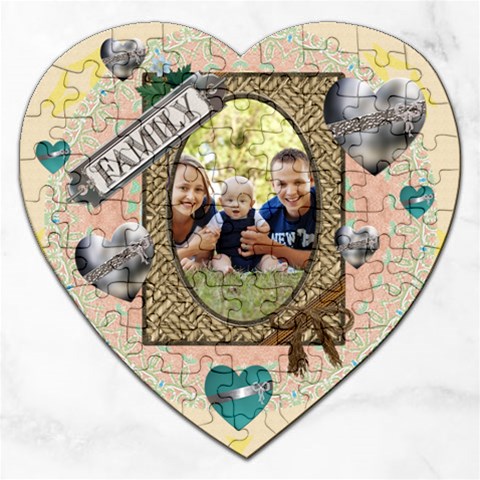 Family Heart Puzzle By Lil Front