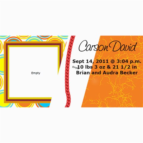 Carson David By Christina Nadeau 8 x4  Photo Card - 2