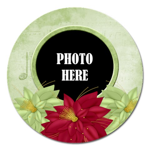Holiday Melodies Round Magnet 1 By Lisa Minor Front