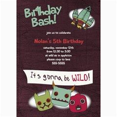 5x7 Monster Birthday Card - 5 x 7 Photo Cards 5x7 Monster Birthday Card - 5 x 7 Photo Cards