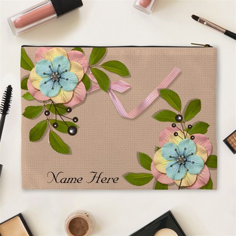 Xl Cosmetic Case: Big Flowers10 By Jennyl Back