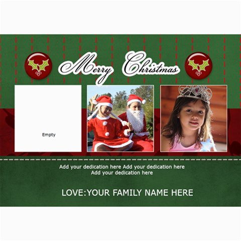5x7 Photo Cards: Merry Christmas 2 By Jennyl 7 x5  Photo Card - 6