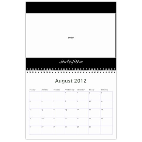 2012 Calender Nan By Rob Aug 2012