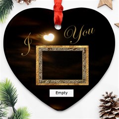 I Heart You Moon 2 side ornament - Heart Ornament (Two Sides)