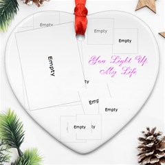 You Light Up My Life 2 side ornament - Heart Ornament (Two Sides)