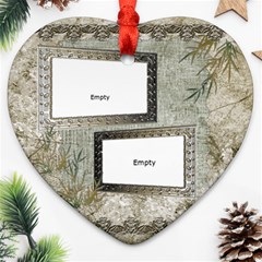 Neutral shadow frame 2 side Heart ornament - Heart Ornament (Two Sides) Neutral shadow frame 2 side Heart ornament - Heart Ornament (Two Sides)