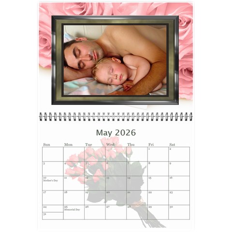 Roses For You (any Year) 2026 Calendar 8 5x6 By Deborah May 2026