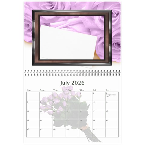 Roses For You (any Year) 2026 Calendar 8 5x6 By Deborah Jul 2026