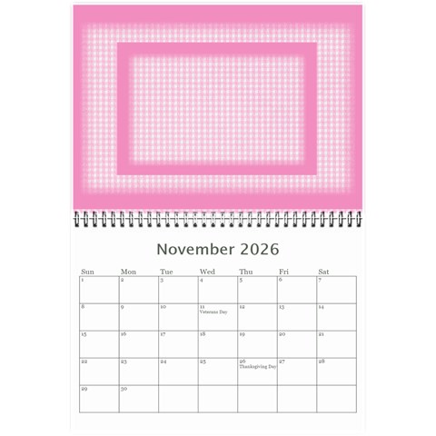 Pink Princess 2026 (any Year)calendar 8 5x6 By Deborah Nov 2026