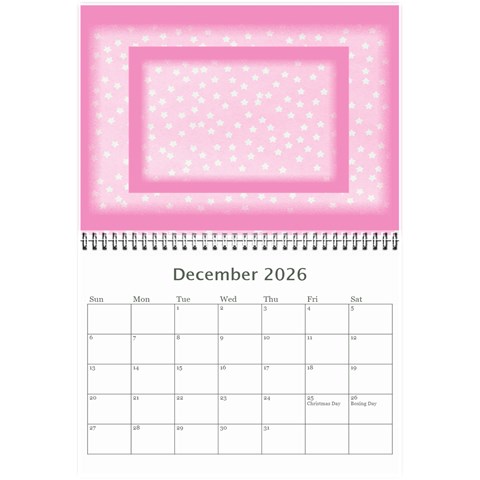 Pink Princess 2026 (any Year)calendar 8 5x6 By Deborah Dec 2026