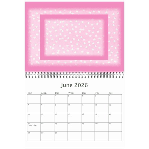 Pink Princess 2026 (any Year)calendar 8 5x6 By Deborah Jun 2026