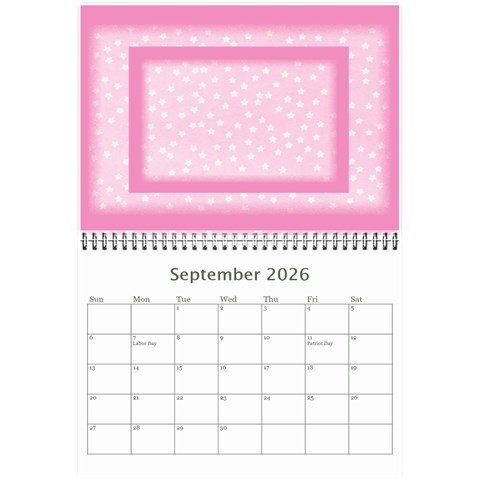 Pink Princess 2026 (any Year)calendar 8 5x6 By Deborah Sep 2026