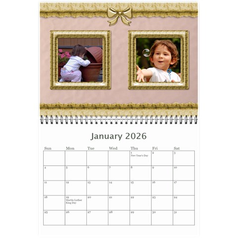 Formal Elegant (any Year) 2026 Calendar 8 5x6 By Deborah Jan 2026
