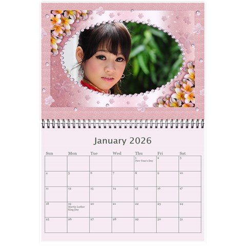 Framed With Flowers 2026 (any Year) Calendar 8 5x6 By Deborah Jan 2026