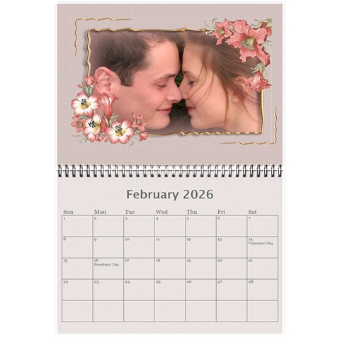 Framed With Flowers 2026 (any Year) Calendar 8 5x6 By Deborah Feb 2026